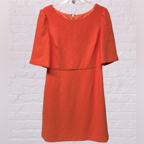 Betsey Johnson Dresses & Skirts - Vintage Betsy Johnson solid bright orange Peach knee Length Dress 12